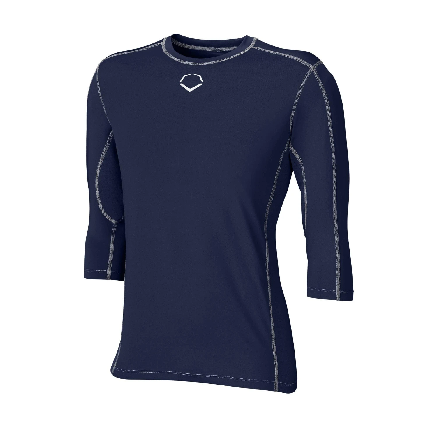 EvoShield Pro Team Baseball Youth Boy's Mid Sleeve Workout Tee Shirt (Navy) 3 EvoShield Pro Team Baseball Youth Boy's Mid Sleeve Workout Tee Shirt (Navy)