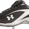 New Under Armour Glyde III Women's 8.5 Softball Metal Cleats Black/White