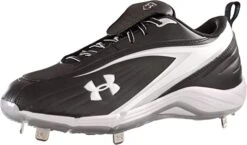 New Under Armour Glyde III Women's 8.5 Softball Metal Cleats Black/White