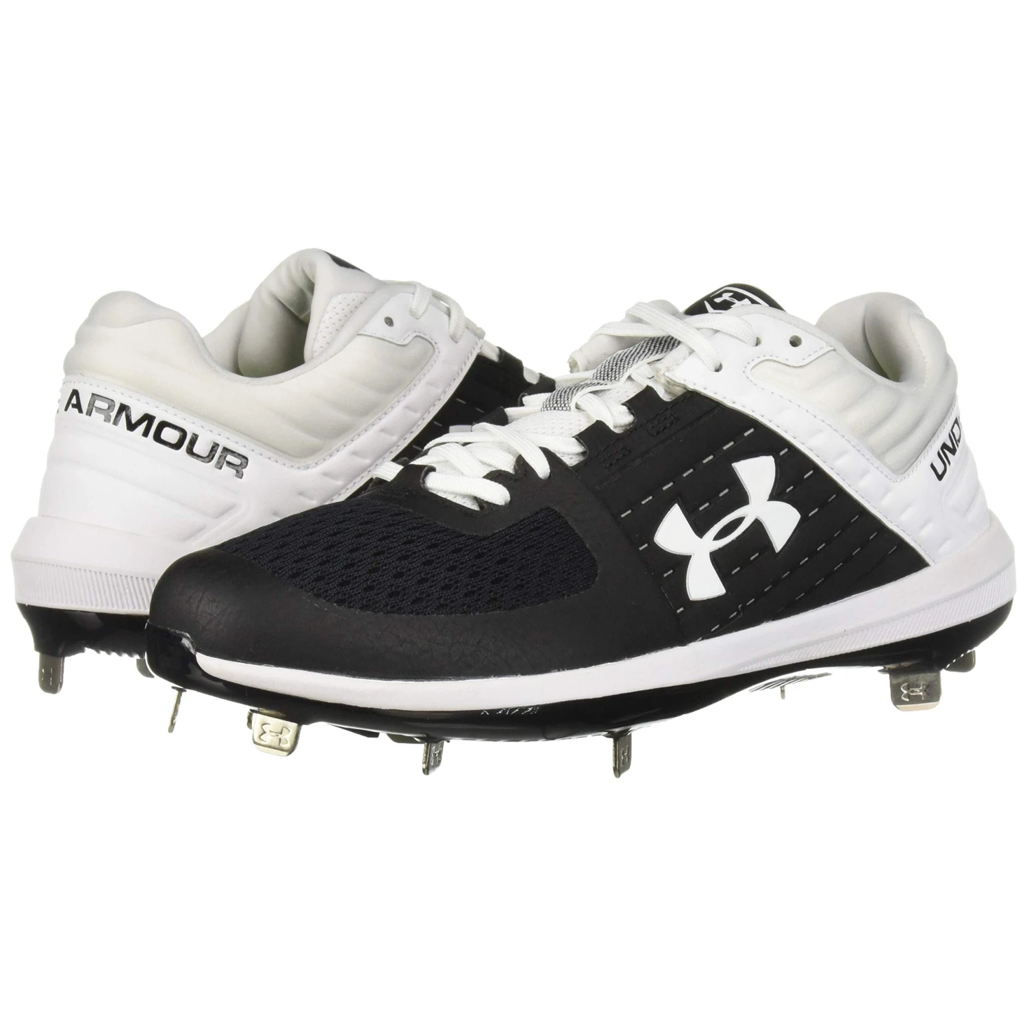 Under Armour Yard Low Men's Baseball Metal Cleats Spikes (Black/White) 9 Under Armour Yard Low Men's Baseball Metal Cleats Spikes (Black/White) - Image 7