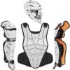 All-Star AFx Series Fastpitch Softball Catcher's Package (White/Black)
