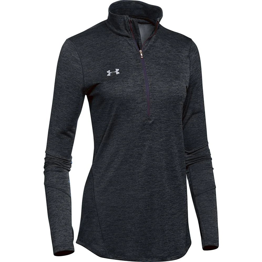 Under Armour Novelty Women's 1/4 Zip Top (Black/Metallic Silver) 3 Under Armour Novelty Women's 1/4 Zip Top (Black/Metallic Silver)