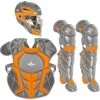 All-Star System 7 Axis Intermediate NOCSAE Approved Catcher's Kit (Graphite/Orange)