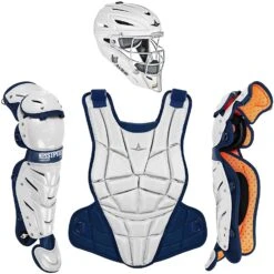 All-Star AFx Series Fastpitch Softball Catcher's Package (White/Navy)