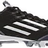 New Adidas Wheelhouse 3 K Lo Black/Silver/White Youth 6 Baseball Molded Cleats