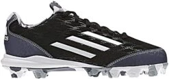 New Adidas Wheelhouse 3 K Lo Black/Silver/White Youth 6 Baseball Molded Cleats