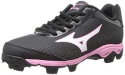 New Mizuno Finch Franchise 5 320456 Softball Cleats Womens 6 Black/Pink