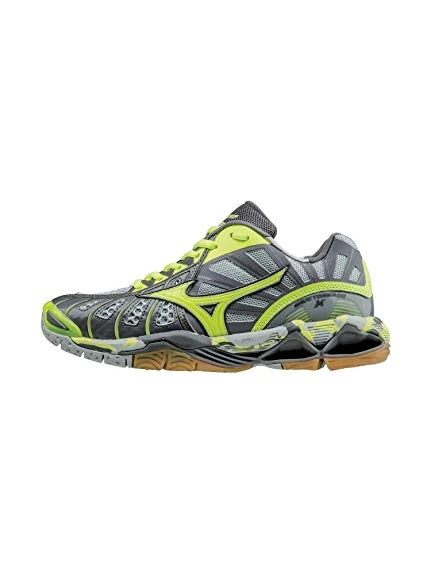 New Mizuno Women's 9 Wave Tornado X Volleyball-Shoes Gray/Yellow 3 New Mizuno Women's 9 Wave Tornado X Volleyball-Shoes Gray/Yellow