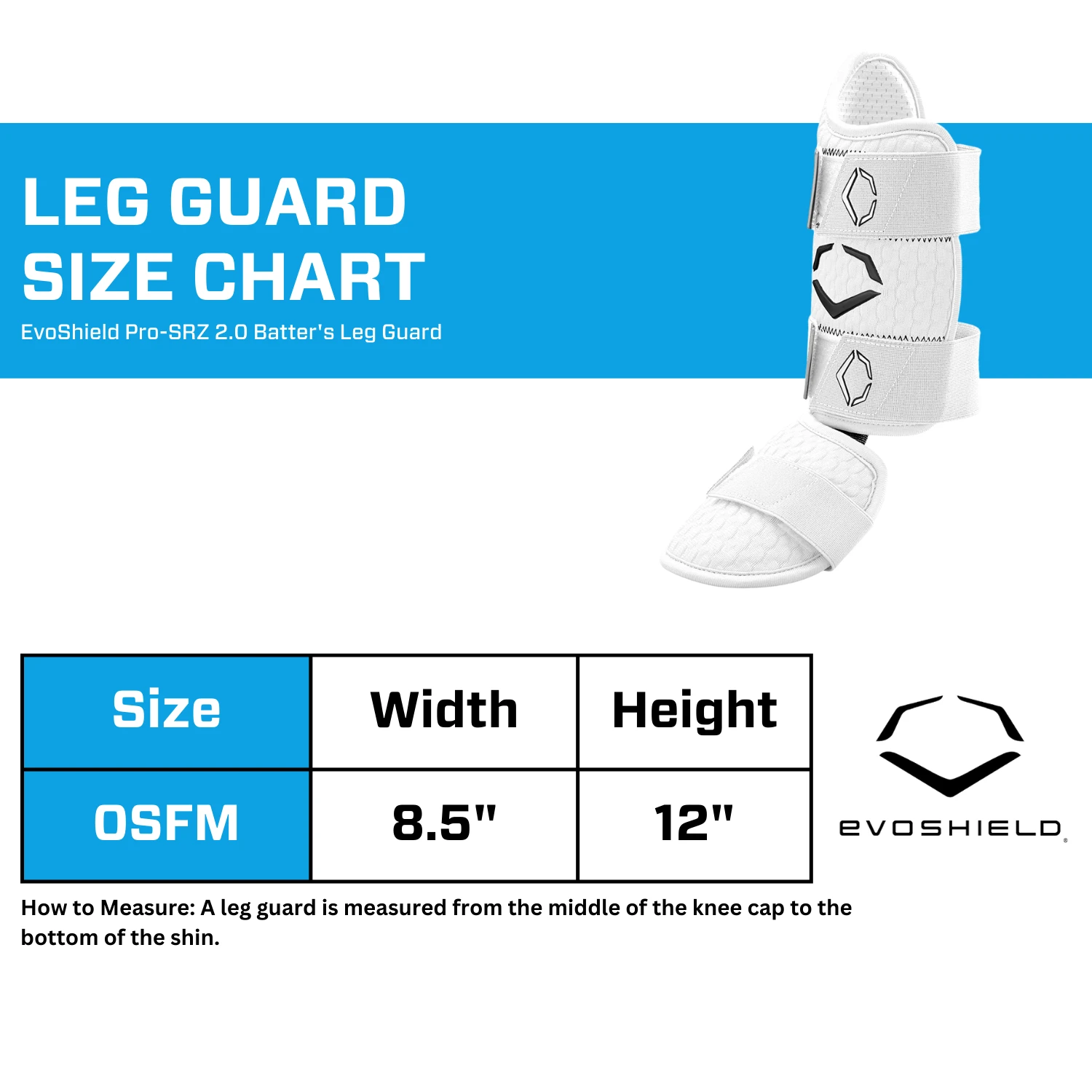 Evoshield PRO-SRZ 2.0 Left Handed Batter's Baseball Softball Leg Guard, White 12 Evoshield PRO-SRZ 2.0 Left Handed Batter's Baseball Softball Leg Guard, White - Image 10