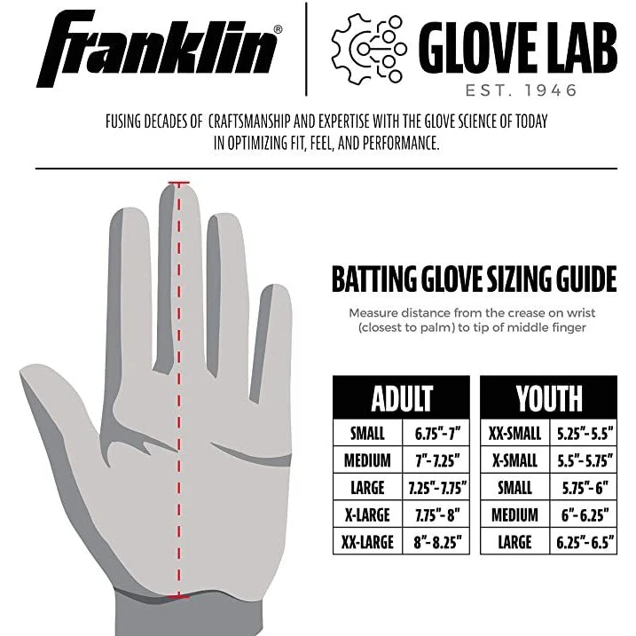 Franklin Sports MLB Powerstrap Chrome Adult Batting Gloves (White/Chrome) 8 Franklin Sports MLB Powerstrap Chrome Adult Batting Gloves (White/Chrome) - Image 6