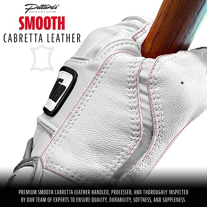 Franklin Sports MLB Powerstrap Chrome Adult Batting Gloves (White/Chrome) 4 Franklin Sports MLB Powerstrap Chrome Adult Batting Gloves (White/Chrome) - Image 2