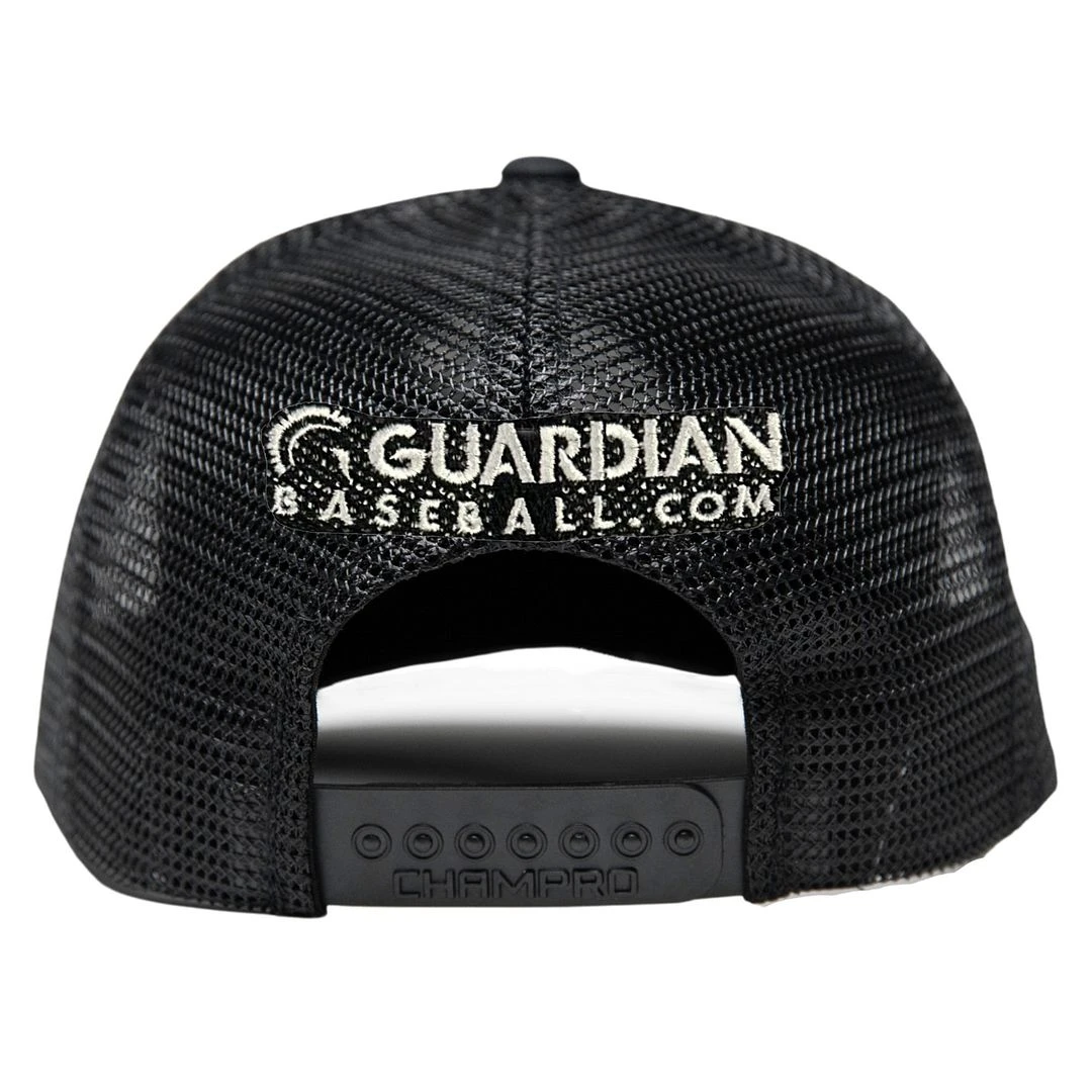 Guardian Baseball HC5 Performance Trucker Snapback Hat (Black-White Gary 3-D Logo) 5 Guardian Baseball HC5 Performance Trucker Snapback Hat (Black-White Gary 3-D Logo) - Image 3