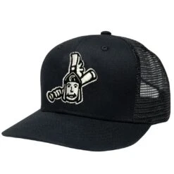 Guardian Baseball HC5 Performance Trucker Snapback Hat (Black-White Gary 3-D Logo)