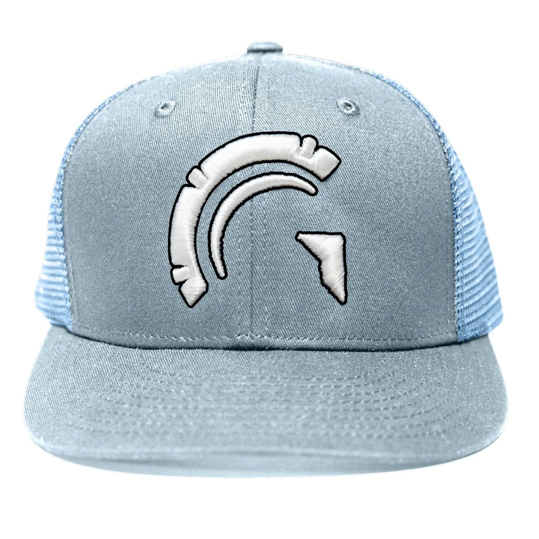 Guardian Baseball HC5 Performance Trucker Snapback Hat (Light Blue-White 3-D Logo) 4 Guardian Baseball HC5 Performance Trucker Snapback Hat (Light Blue-White 3-D Logo) - Image 2