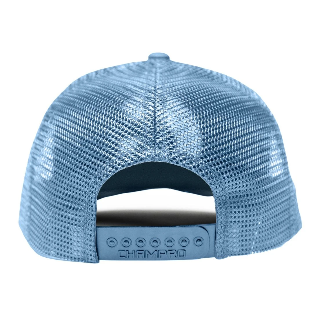 Guardian Baseball HC5 Performance Trucker Snapback Hat (Light Blue-White 3-D Logo) 5 Guardian Baseball HC5 Performance Trucker Snapback Hat (Light Blue-White 3-D Logo) - Image 3