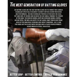 Jax Batting Gloves Adult Pro Model Batting Gloves (Lunar Grey) 12 Jax Batting Gloves Adult Pro Model Batting Gloves (Lunar Grey) -Deals Baseball Store JAX PROMODELYTH LUNGR 3
