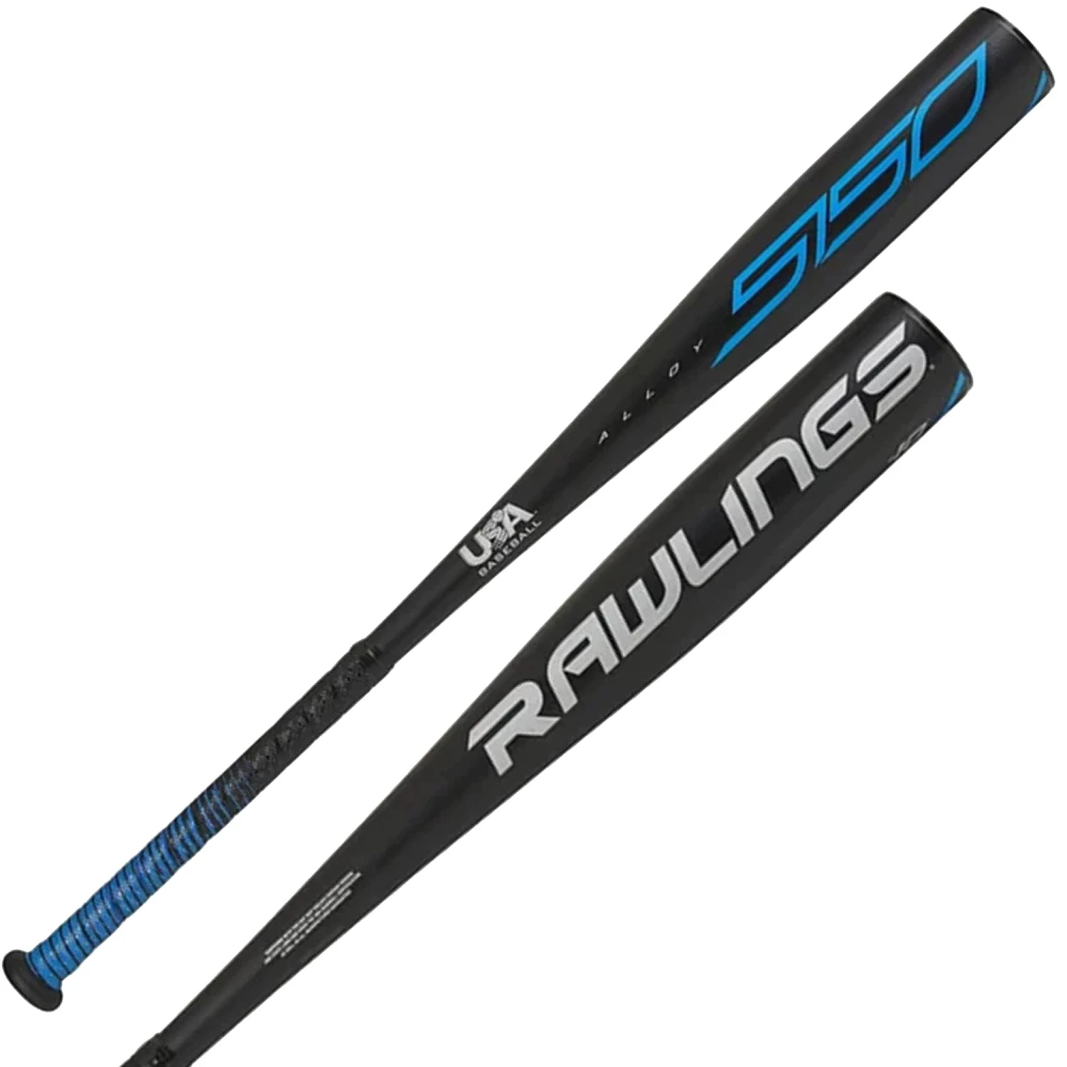 Rawlings 2022 5150 USA 2 5/8" Baseball Bat Drop (Black/Electric Blue) 3 Rawlings 2022 5150 USA 2 5/8" Baseball Bat Drop (Black/Electric Blue)