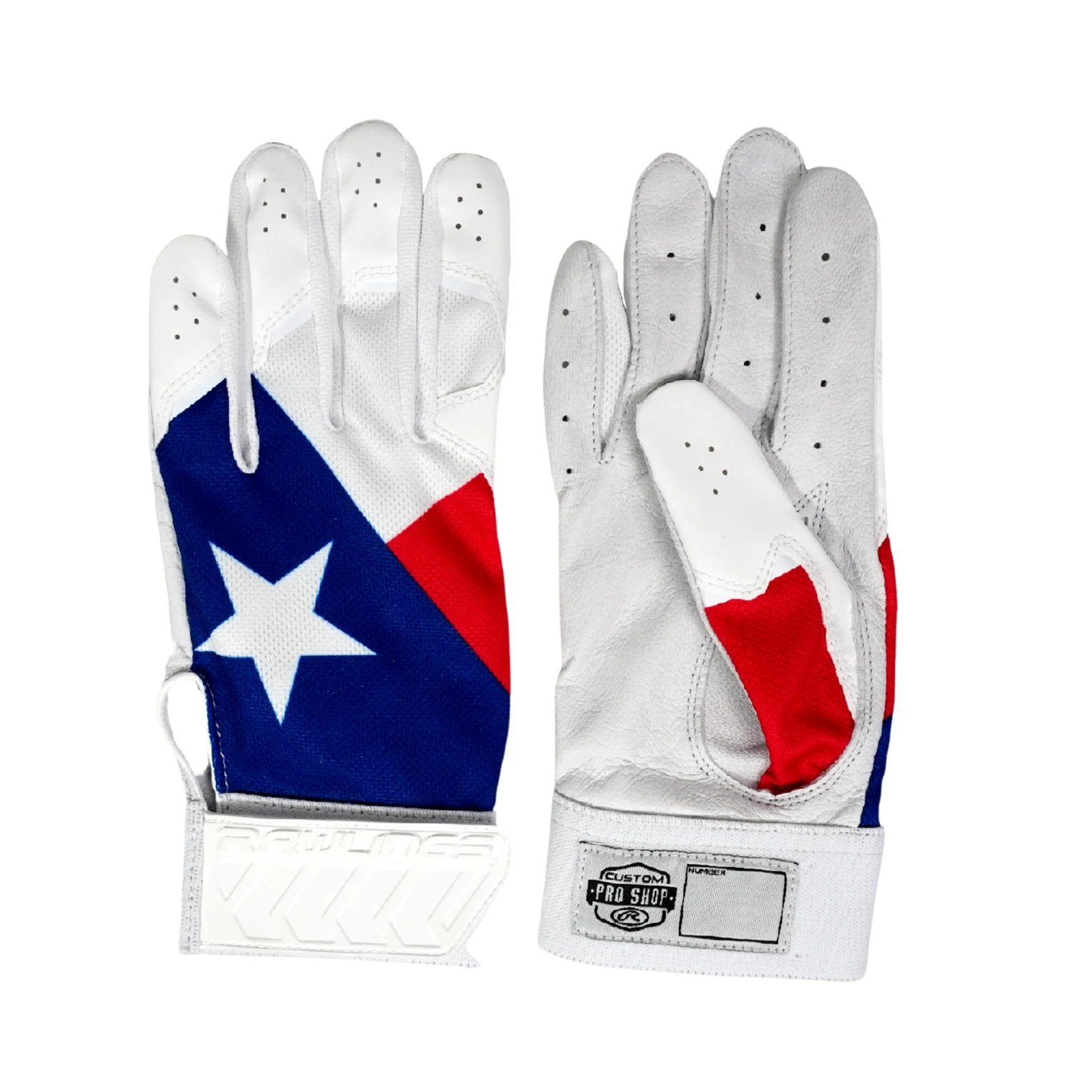 Rawlings X Guardian Baseball 5150 Limited Edition State Batting Gloves Texas Flag Youth & Adult 5 Rawlings X Guardian Baseball 5150 Limited Edition State Batting Gloves Texas Flag Youth & Adult - Image 3