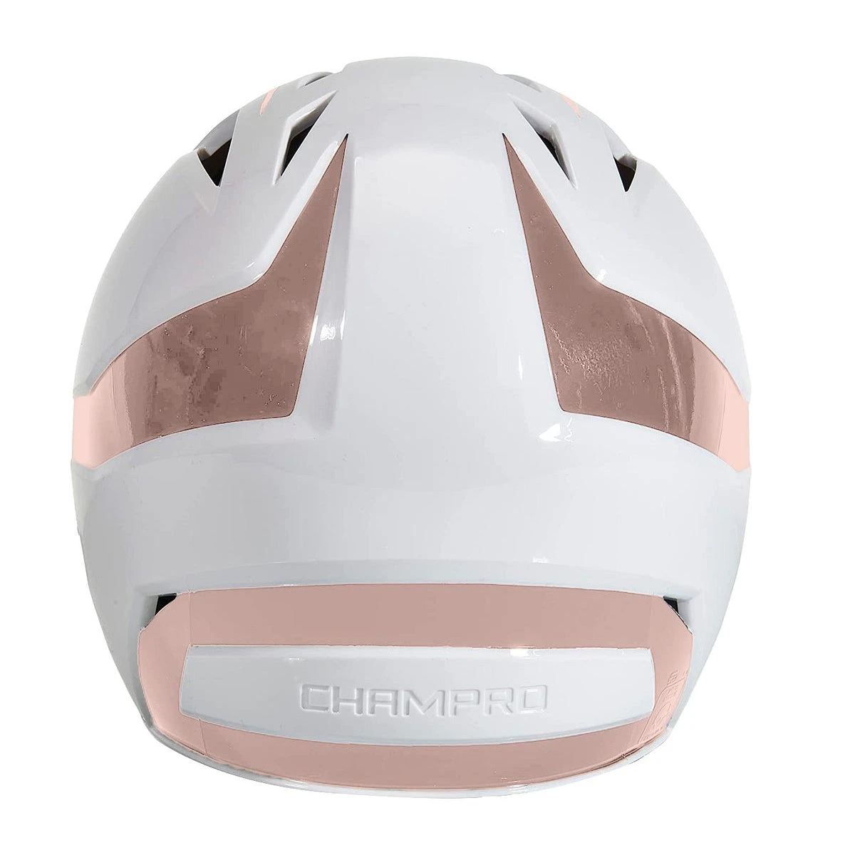 CHAMPRO HX Rise Pro Fastpitch Softball Batting Helmet With Facemask Two-Tone Glossy Finish (White/Rosegold) 7 CHAMPRO HX Rise Pro Fastpitch Softball Batting Helmet With Facemask Two-Tone Glossy Finish (White/Rosegold) - Image 5