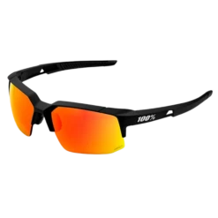 100% Speedcoupe Sport And Cycling Performance Baseball Sunglasses Mutilayer Mirror Lens (Black/Red)