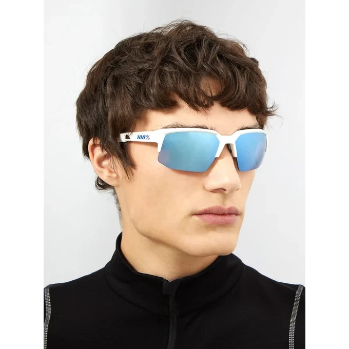 100% Speedcoupe Sport And Cycling Performance Baseball Sunglasses Mutilayer Mirror Lens (White/Purple) 8 100% Speedcoupe Sport And Cycling Performance Baseball Sunglasses Mutilayer Mirror Lens (White/Purple) - Image 6