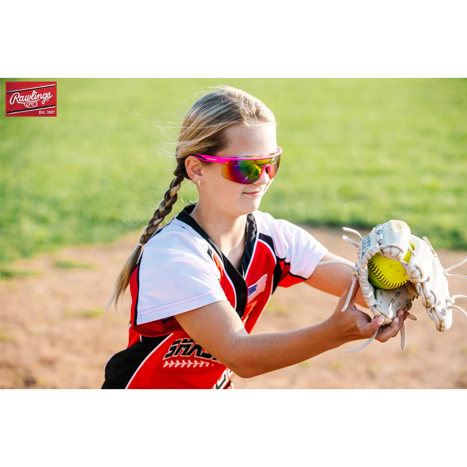 Rawlings Retro Vaporwave Baseball Shield Sunglasses Neon Pink Sunset 11 Rawlings Retro Vaporwave Baseball Shield Sunglasses Neon Pink Sunset - Image 9