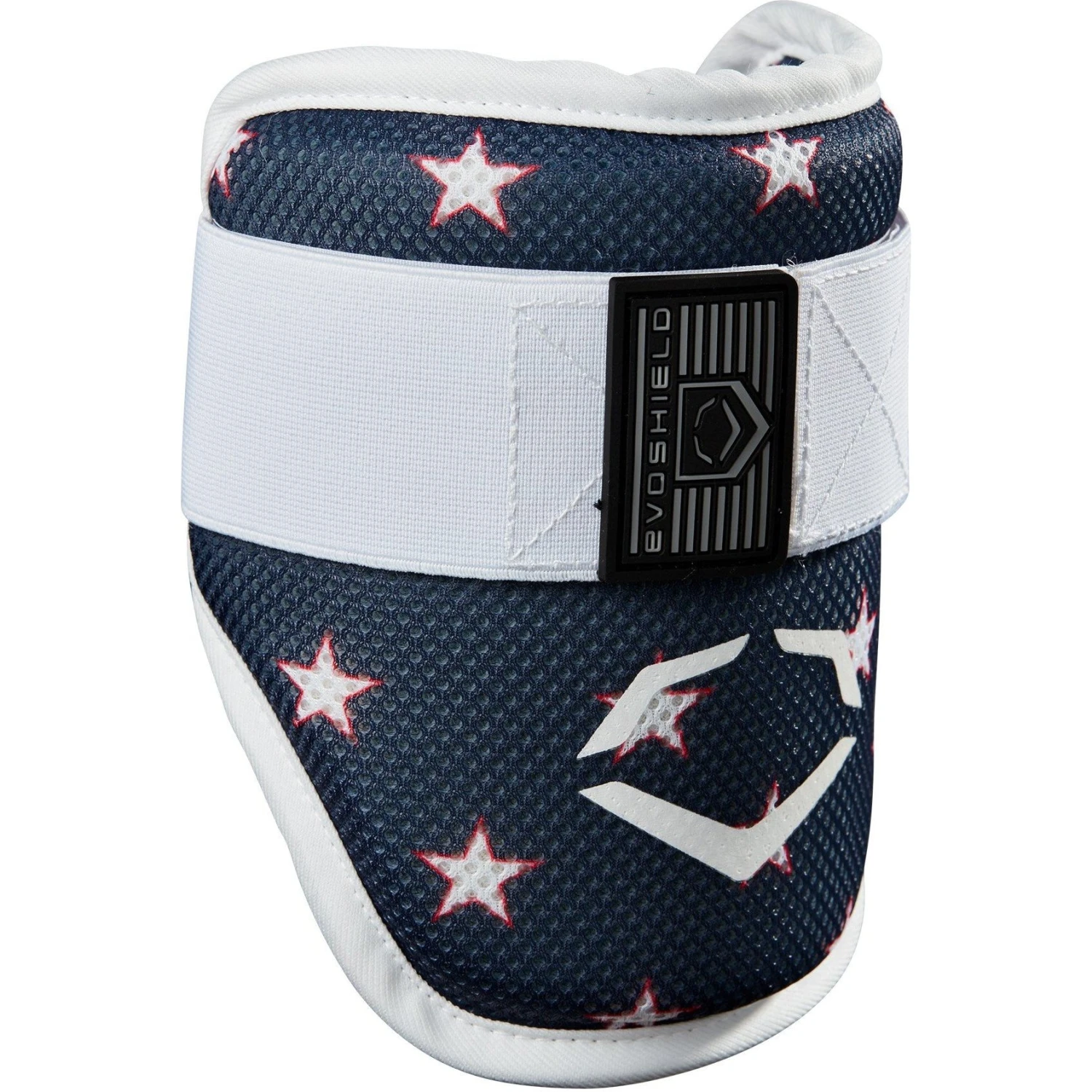 EvoShield SRZ-1 Baseball Batter's Elbow Guard Adult American Flag Stars And Stripes Print (White/Navy) 3 EvoShield SRZ-1 Baseball Batter's Elbow Guard Adult American Flag Stars And Stripes Print (White/Navy)