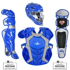 All-Star System7 NOCSAE Certified Adult Pro Baseball Catcher's Kit (Royal)