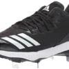 New Adidas Women's Icon Bounce Size 11 Black/White Softball Metal Cleats