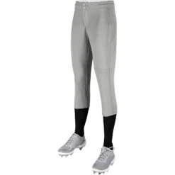 Champro Fireball Youth Fastpitch Softball Knickers W/ Reinforced Double-Ply Knee (Gray)