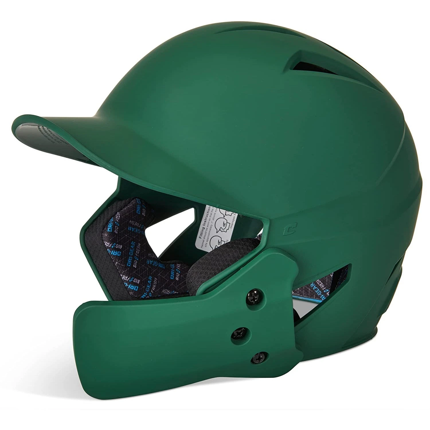 Champro HX Gamer Plus Baseball Batting Helmet Universal Jaw Guard Forest (Green) 3 Champro HX Gamer Plus Baseball Batting Helmet Universal Jaw Guard Forest (Green)