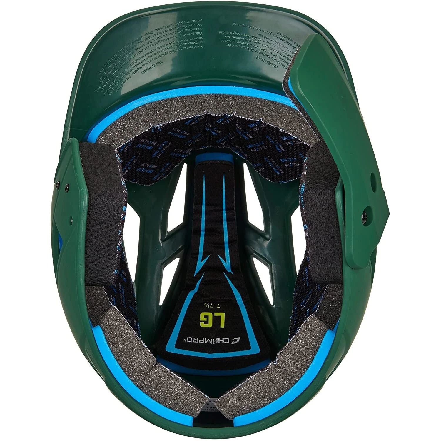 Champro HX Gamer Plus Baseball Batting Helmet Universal Jaw Guard Forest (Green) 9 Champro HX Gamer Plus Baseball Batting Helmet Universal Jaw Guard Forest (Green) - Image 7