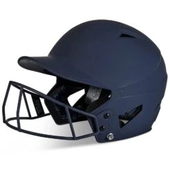 Champro HX Rise Matte Fastpitch/Softball Batting Helmet W/ Facemask (Navy)