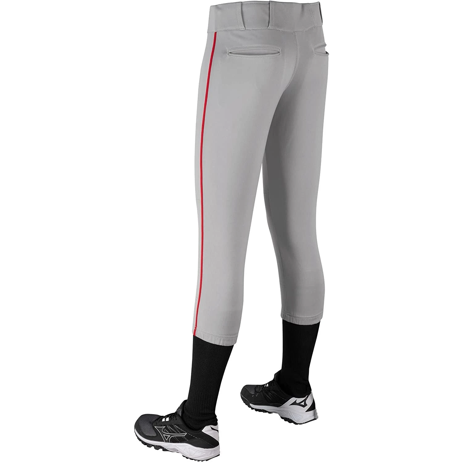 Champro Tournament Traditional Low Rise Girls Fastpitch Softball Pants W/ Braid (Gray / Scarlet) 5 Champro Tournament Traditional Low Rise Girls Fastpitch Softball Pants W/ Braid (Gray / Scarlet) - Image 3