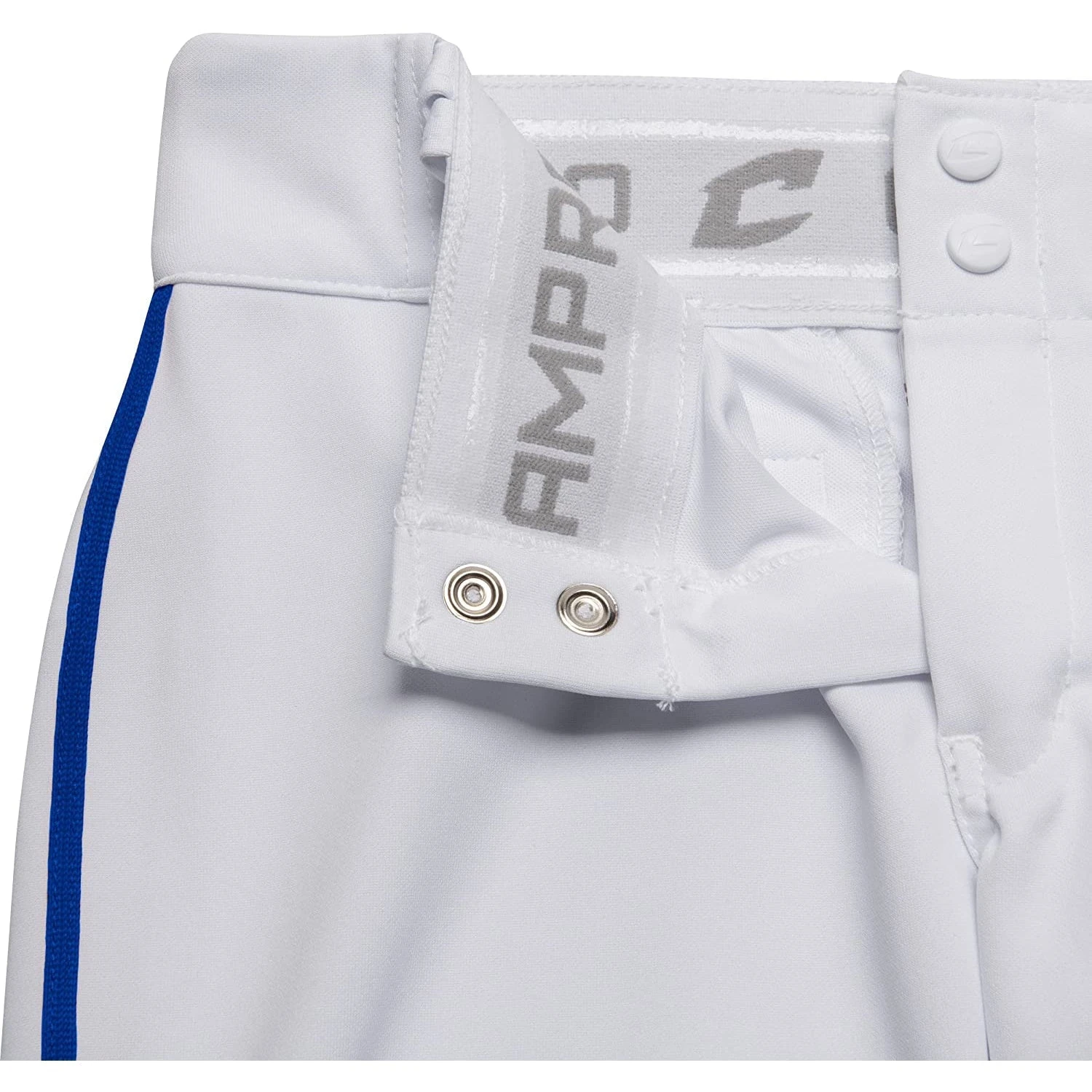 Champro Tournament Traditional Low Rise Womens Fastpitch Pants W/ Braid (White/Royal) 9 Champro Tournament Traditional Low Rise Womens Fastpitch Pants W/ Braid (White/Royal) - Image 7