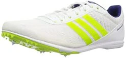 New Adidas Distancestar Wmn Adult Size 6.5 Spike Running Shoes White/Green/Blue