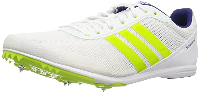 New Adidas Distancestar Wmn Adult Size 6.5 Spike Running Shoes White/Green/Blue 3 New Adidas Distancestar Wmn Adult Size 6.5 Spike Running Shoes White/Green/Blue