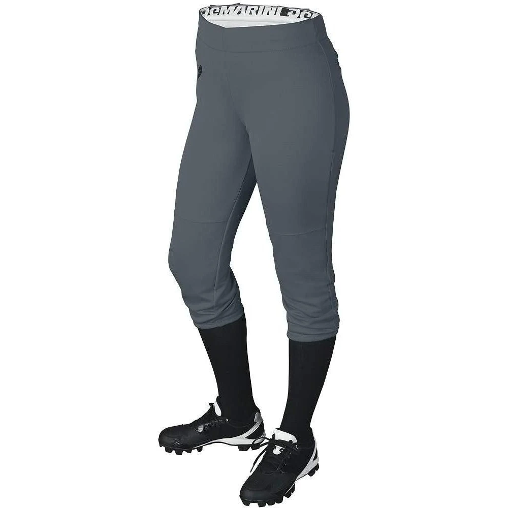 DeMarini Girls' Youth Sleek Pull-Up Yoga Style Softball Pants Fastpitch (Charcoal) 3 DeMarini Girls' Youth Sleek Pull-Up Yoga Style Softball Pants Fastpitch (Charcoal)