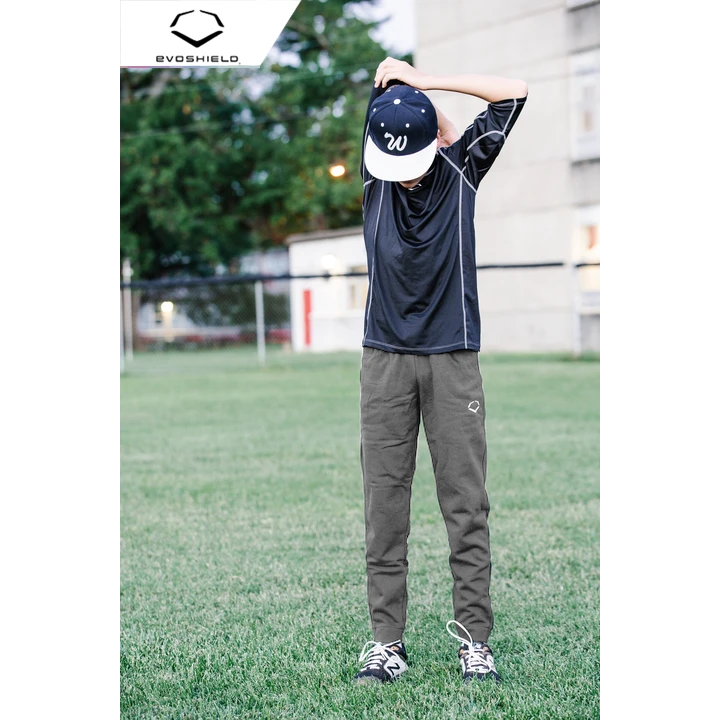 EvoShield Pro Team Baseball Adult Men's Fleece Jogger Sweatpants (Grey) 6 EvoShield Pro Team Baseball Adult Men's Fleece Jogger Sweatpants (Grey) - Image 4