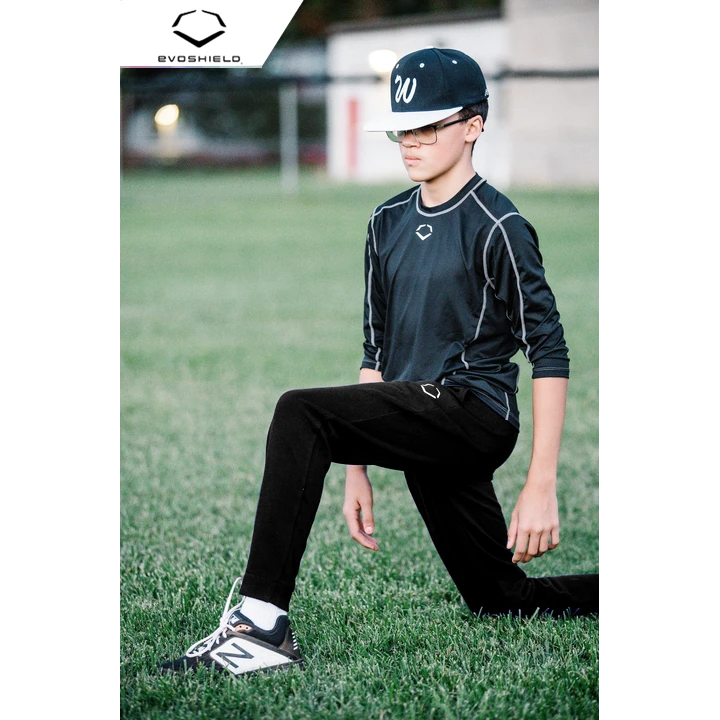 EvoShield Pro Team Baseball Youth Boy's Fleece Jogger Sweatpants (Black) 6 EvoShield Pro Team Baseball Youth Boy's Fleece Jogger Sweatpants (Black) - Image 4