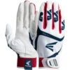 Easton Gametime Adult Batting Gloves White / Navy / Red 1 Easton Gametime Adult Batting Gloves White / Navy / Red -Deals Baseball Store f whiteredblue x