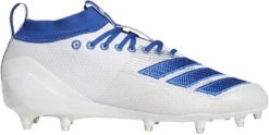 New Adidas Mens 10.5 Adizero 5 Star 8.0 Cleat Football Molded Cleats White/Royal