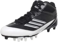 New Adidas Men's Scorch X SuperFly Mid Football Cleat Men 9.5 Black/White