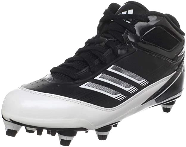 New Adidas Men's Scorch X Mid D Football Cleat Men 12 Black/White Molded Cleats 3 New Adidas Men's Scorch X Mid D Football Cleat Men 12 Black/White Molded Cleats