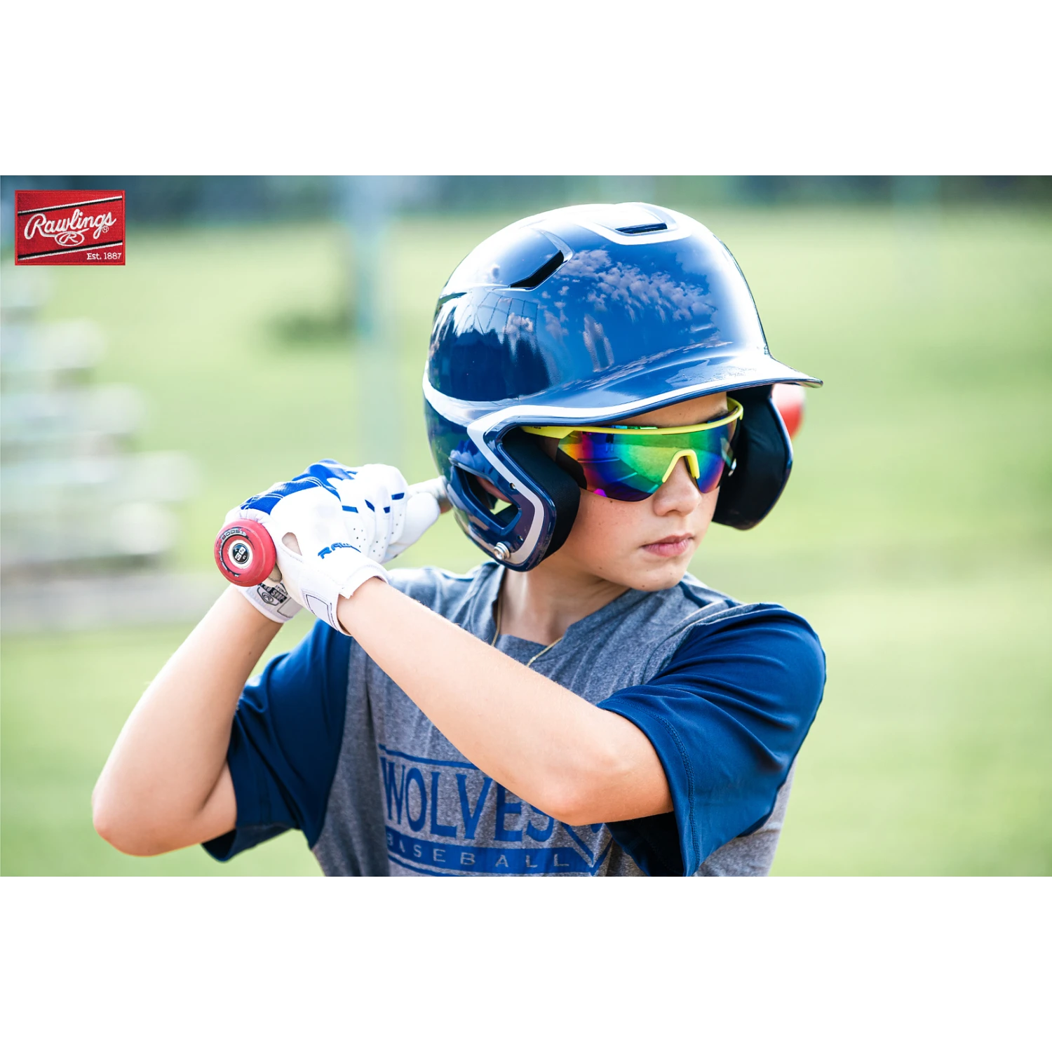 Rawlings Retro Vaporwave Baseball Shield Sunglasses Neon Lime Green Sunrise 9 Rawlings Retro Vaporwave Baseball Shield Sunglasses Neon Lime Green Sunrise - Image 7