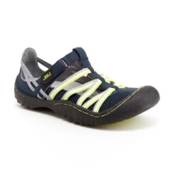 New JAMBU Jetty Flats JB16JTT73 Women 9.5 NVY/KIWI Round Toe Canvas Sandal's