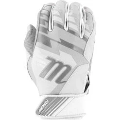 Marucci Tesoro Adult Baseball Batting Gloves (White/Gray)