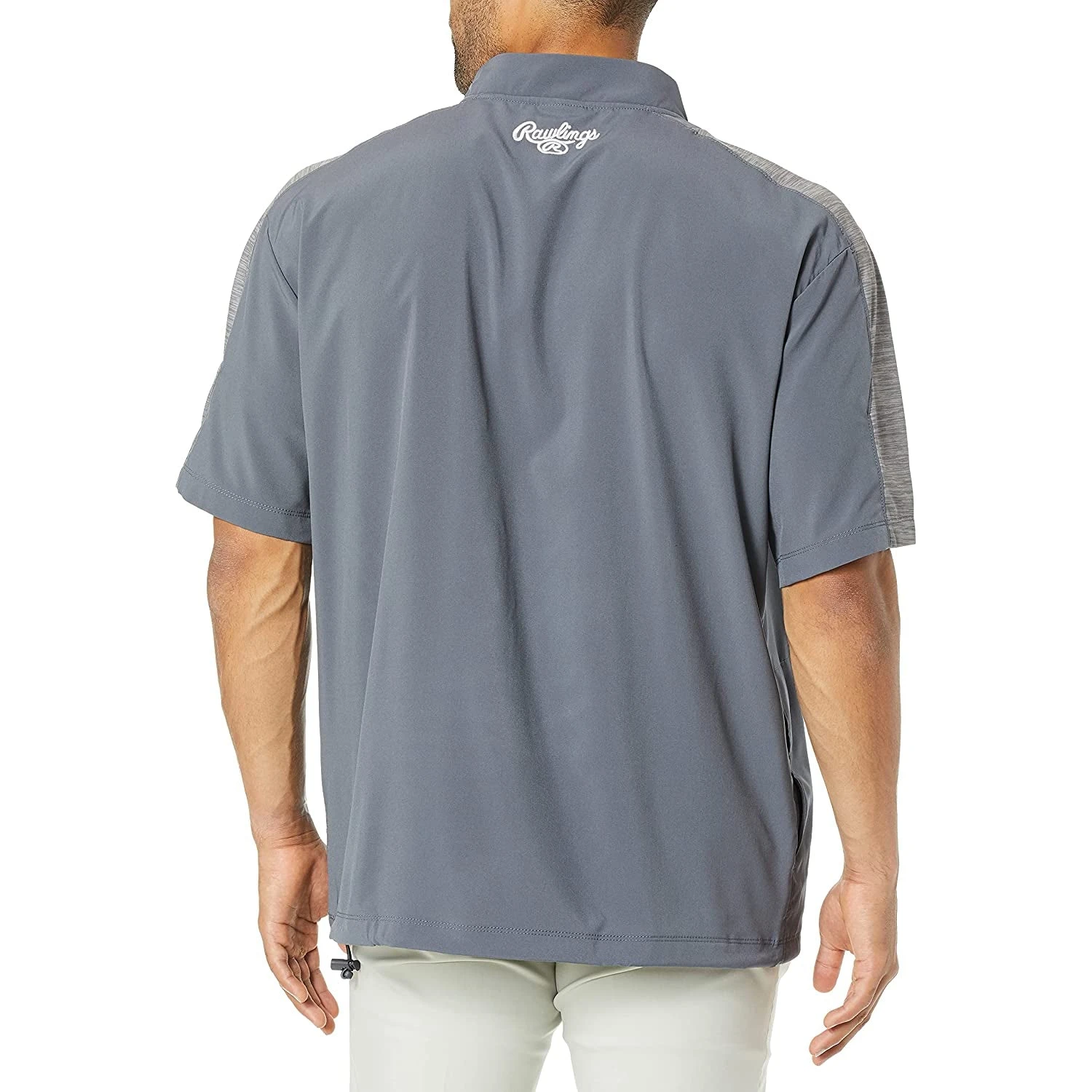 Rawlings Launch Short Sleeve Men's Cage Batting Practice Jacket Small (Graphite) 4 Rawlings Launch Short Sleeve Men's Cage Batting Practice Jacket Small (Graphite) - Image 2