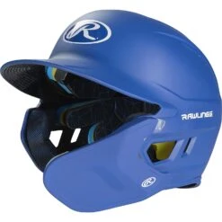 Rawlings Mach 1-Tone Batting Helmet W/ Adjustable Face Guard (Royal)