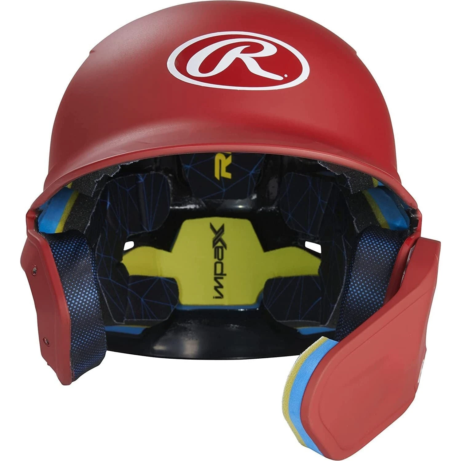Rawlings Mach 1-Tone Batting Helmet W/ Adjustable Face Guard (Scarlet) 4 Rawlings Mach 1-Tone Batting Helmet W/ Adjustable Face Guard (Scarlet) - Image 2